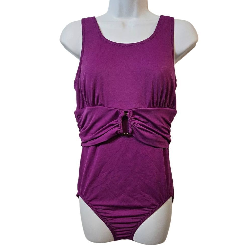 Lands End Fushia Color Swimsuit sz 10